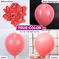 Bezente Coral Latex Party Balloons – 100 Pack 12 inch Round Helium Pastel Coral