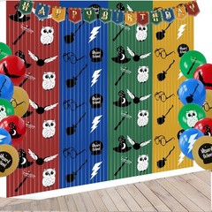 2 Pack Magical Wizard School Themed Beaded Curtain – 6.6FT x 3.3FT – Magical …