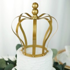 9-Inch tall Gold Metal Crown CAKE TOPPER Princess Birthday Party Decorations