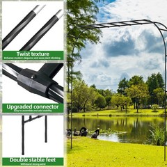 Garden Arch Trellis, Trellis Arch for Climbing Plants Outdoor, 10.5 x 7.9FT M…