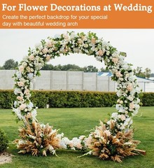 7 Ft Round Extra Larger Wedding Arch for Ceremony Metal Balloon Arch Stand fo…