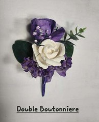 Purple Ivory Rose Calla Lily Sola Bridal Wedding Bouquet Accessories