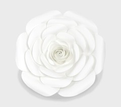 Decor In The Box 13 piece Handmade Paper Flower Set, Fully Assembled-Blue/White