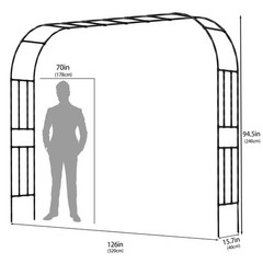 Garden Arch Trellis, Trellis Arch for Climbing Plants Outdoor, 10.5 x 7.9FT M…