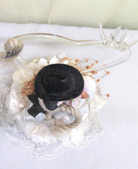Vintage Western Couple Wedding Cake Topper Cowboy & Bride Tying the Knot