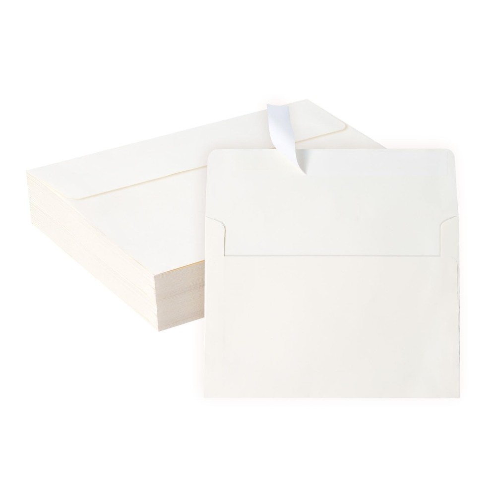50 Pack 4×6 Envelopes, Cream White A4 (4.25 x 6.25 in),