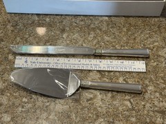 Vintage Wedding VERA WANG WEDGWOOD CAKE KNIFE SERVER Trowel 2 PIECE BOX SET NIB