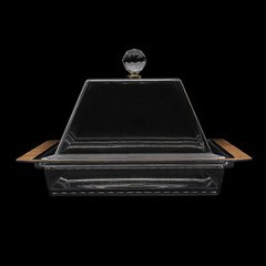 Acrylic Wedding Cake Display Plate Cookies Deserts Stand Serving Tray with Lid
