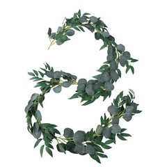 6 ft GREEN Artificial Eucalyptus Leaf GARLAND String Lights Party Decorations
