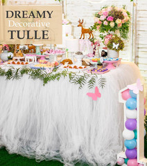 Tulle Fabric Roll, 54″ X 10 Yards (30FT) Tulle for Wedding Christmas Decorations