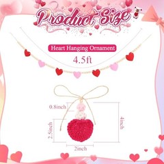 13 Pcs Valentine’s Day Decorations 4.5 ft Valentine’s Day Garland Banner for