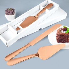 Juego de cuchillos y servidores para tartas de boda de acero inoxidable