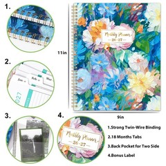Monthly Planner 2026-2027 – 9″ x 11″ Large 18 Monthly Planner 2026-2027 (Jul….
