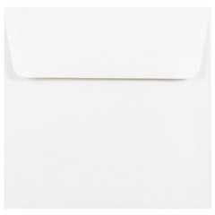 JAM PAPER 6 x 6 Square Foil Lined Envelopes – White with 6 x 6, Gold