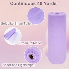 Lavender Tulle Fabric Roll Spool Bolt 54 Inch by 40 Yards Wedding Party