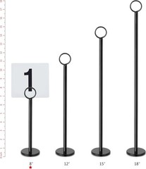 Ring Clip Table Number Card Holders W/ Number Cards Numbers 1–24 Set of 24 8