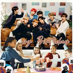 Stray Kids Birthday Party Decoration, Photo Background 5 x 3 FT, 18 Pcs Ballo…