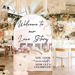 Wedding Welcome Signs Welcome to Our Wedding Sign Decals Black Love Story