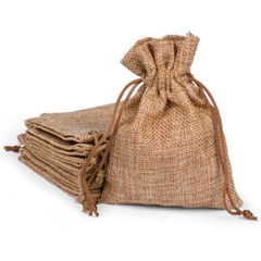 25/50/100x Burlap Wedding Favor Gift Bag Hessian Jute Bag Linen Jewelry Pouches