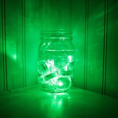 24 Pack Green Submersible Waterproof Underwater Battery LED Tea Light~Wedding
