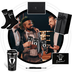 6 Pcs Best Man Gifts Wedding Proposal Gift for Best Man Groomsman 17Oz Office Cu