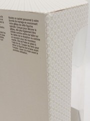Wilton Double Heart Cake Topper Chrome & White w / Faux Crystals 5″ T x 6″ W.