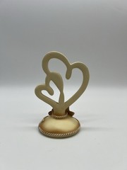 Vintage Studio Cake Topper His and Hers Cowboy Hats Hearts Wedding Decor Western