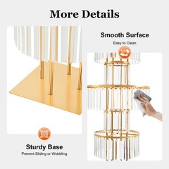Tall Wedding Centerpieces Flower Stand,43.3 Inches Gold Crystal Vases USA