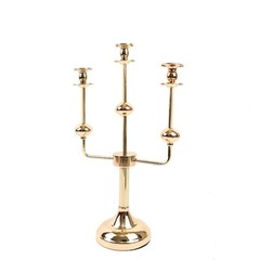 20 in Gold 3 Arm Metal Candelabra Taper CANDLE HOLDER Centerpiece Party Events