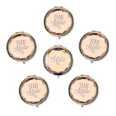 Pack of 6 Bridesmaid Wedding Gifts Favors Team Bride Bridesmaids Makeup Mirrors