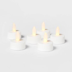50ct Room Essentials Twist-Flame LED Flameless Flicker Tealight Candles – White
