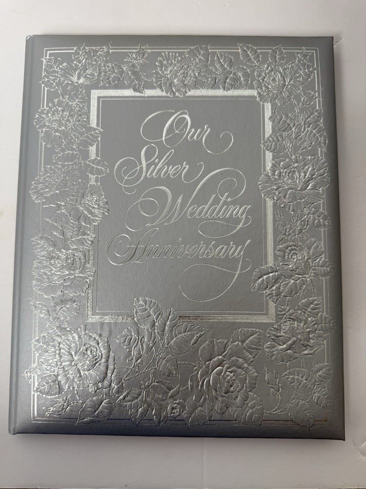 Vintage 80s Hallmark Cards 1982 Keepsake Album Our Silver Wedding Anniversary
