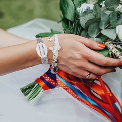 4 Pcs Elastic Wrist Corsage Bracelet Rhinestone Wedding Prom Anniversary