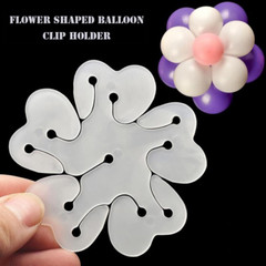 50 Pieces Flower Shaped Balloon Clip Holder, Plum Shaped Balloon Clip Kit, Arche