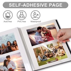 Photo Album Self Adhesive Pages Scrapbook Magnetic Photo Albums for… Fast Ship