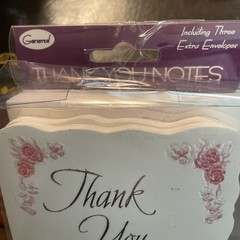 Wedding Thank You for the Gift Embossed Roses CARDS 25 Envelopes 28 NIB Beck
