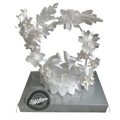 Wilton Wedding Cake Topper Spring Song Love Birds White Flowers 6.5″ x 5.5″