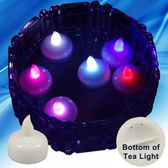 36 Multicolor Led Floating Floral Tea Light Candle for Wedding Centerpiece Decor