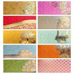 PARTH IMPEX Shagun Gift Envelope (Pack of 10) Assorted Color Designs Money Ho…