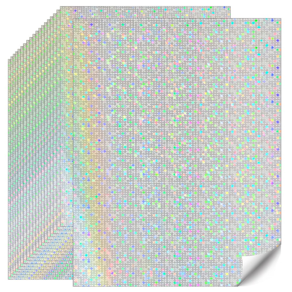 Erilano Holographic Silver Cardstock 8.5x11inch/20Sheets,