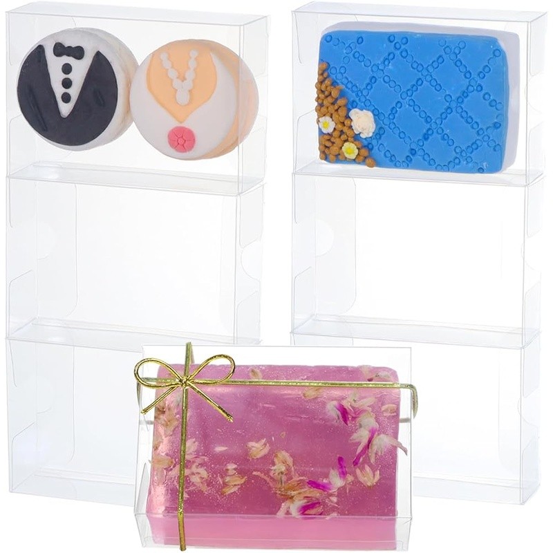 Clear Plastic Boxes Handmade Soap Treats Gifts Party Favors Wedding Events New