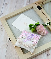 Hamanaka Wedding Kit Juno Flower Garden Ring Pillow Lace Design H431-158