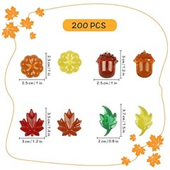 Jangostor 200 PCS Acrylic Leaves Mini Pumpkins Acorns Maple Leaves – Acrylic