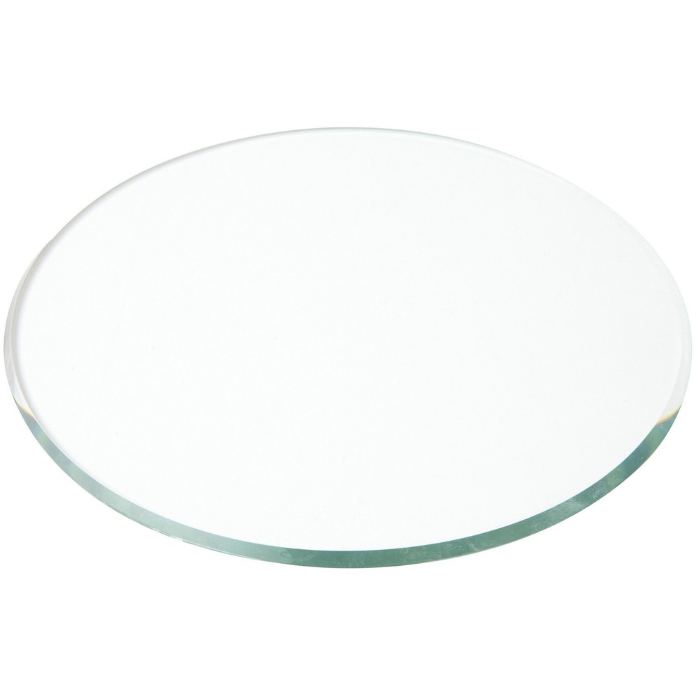 Plymor 5″ Round, 3mm Thick Beveled Clear Glass Circle