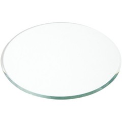 Plymor 5″ Round, 3mm Thick Beveled Clear Glass Circle