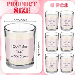 6 Pcs Bridesmaid Proposal Gifts I Can’t Say I Do Without You Candles