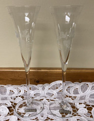 New Colony Forever Toasting Flutes Goblets Crystal Champagne Wedding