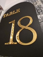 Luxury Double Sided 6×7 Black Acrylic Table Numbers 1-20 with Stands