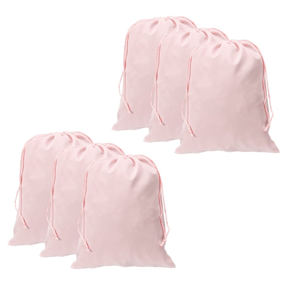 10pcs Velvet Gift Bags 7.9″ x 9.8″ Drawstring Jewelry Pouches, Pink