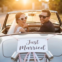 Just Married Sunglasses Bride & Groom Wedding Decorations Set Party Favors